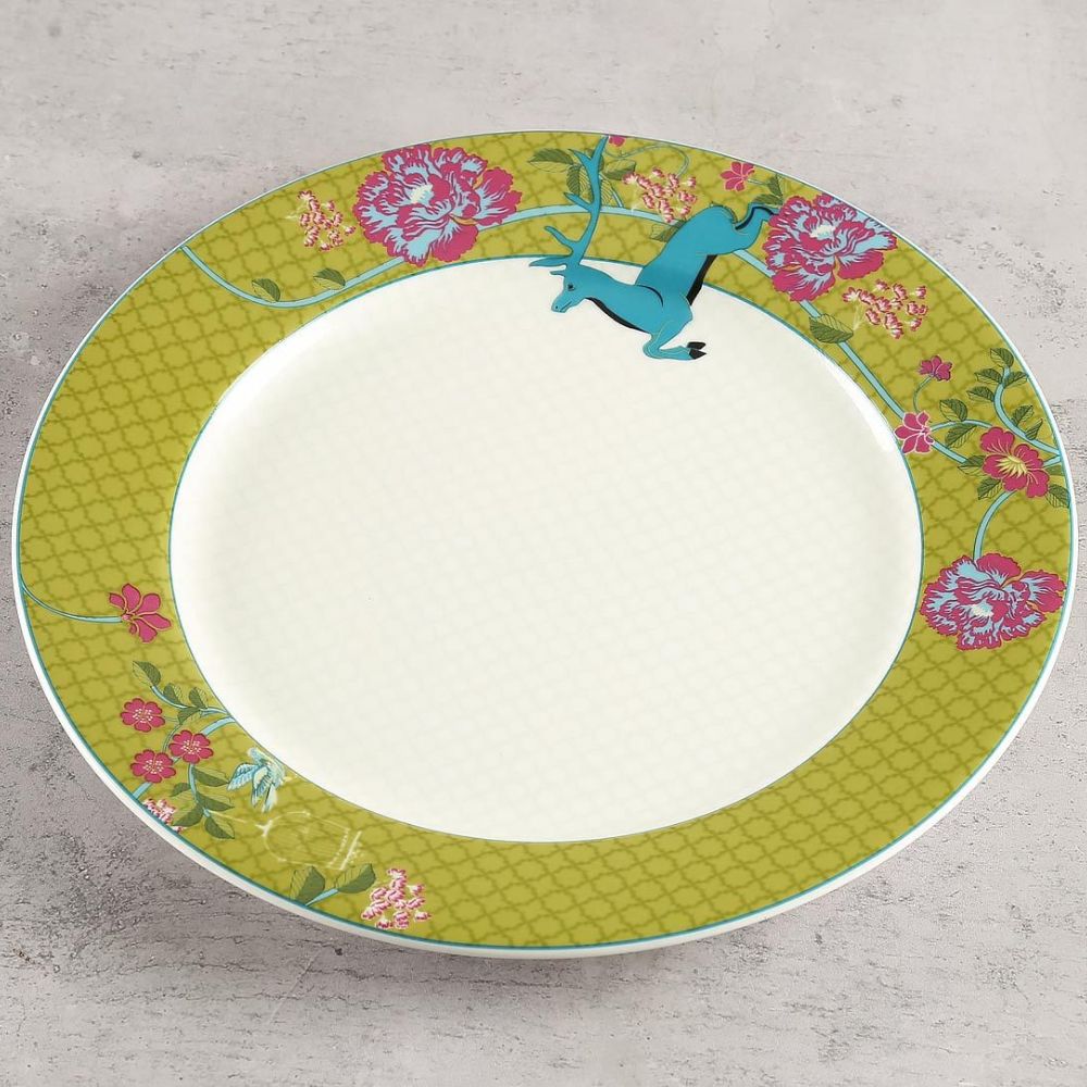 India Circus Nature Essence Paradise Dinner Plate -3