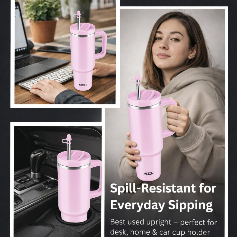 Milton Thermosteel Malmo 1100 ML Tumbler with Handle - 12