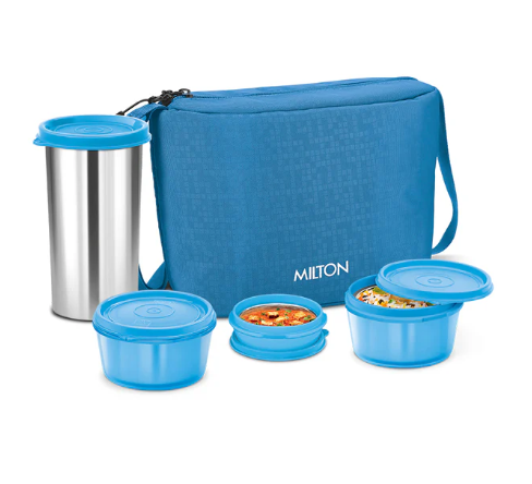 Milton Essen Lunchbox - Leak-Proof, Insulated, and Microwave-Safe Food Storage Solution | Black | Blue | Green