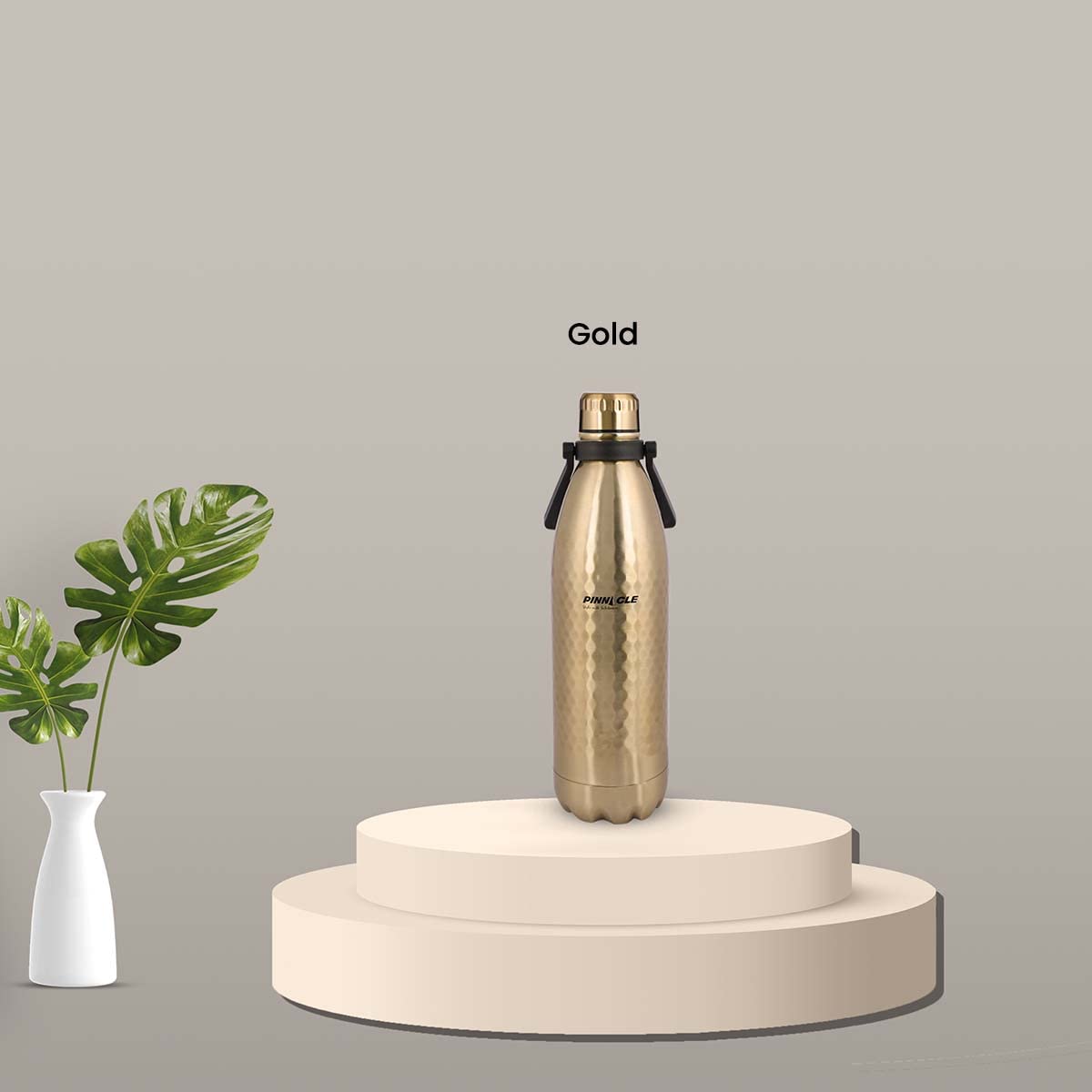 Pinnacle Pelican Stainless Steel Water Bottle | Insulated Steel Water Bottle 1 Litre |BPA Free| 24hrs Cold & Hot Water Bottle | Water Bottle for Kids & Adults | School, Office & Gym water bottle | Gold Visit the Pinnacle Store