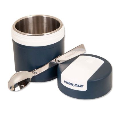 Pinnacle Pogo Matt Premium Stainless Steel Insulated Lunch Pot with Folding Spoon | 400 ML