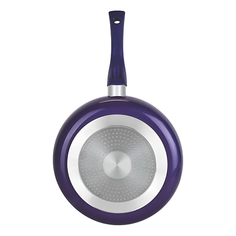 Softel Designer Non-Stick FryPan With Steel Lid | Gas & Induction Compatible | Purple Media - 3