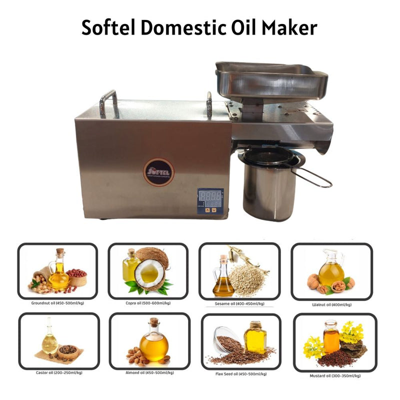 Softel Domestic Oil Maker Machine - 750 Watts with Temperature Controller | Oil Extractor Machine | Healthy and Pure Oil Extractor - 2