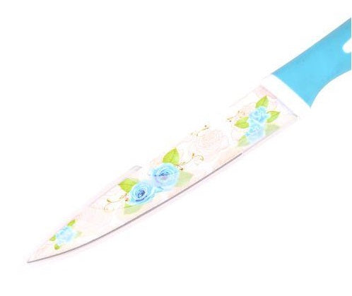 Classy Touch Stainless Steel Kitchen Knife for Vegetable Plastic Finished Handle (Printed Blades) 23.7 cm