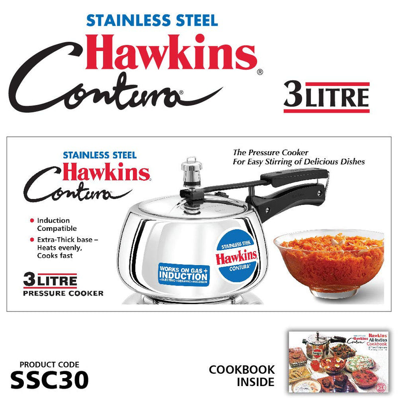 Hawkins Contura Stainless Steel Pressure Cooker  - 10