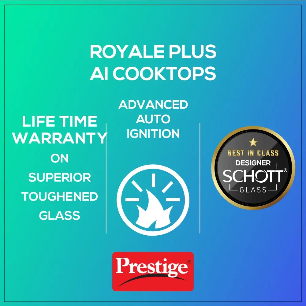 Prestige Royale Plus SCHOTT Glass Top- GT 02 AI only on www.rasoishop.com