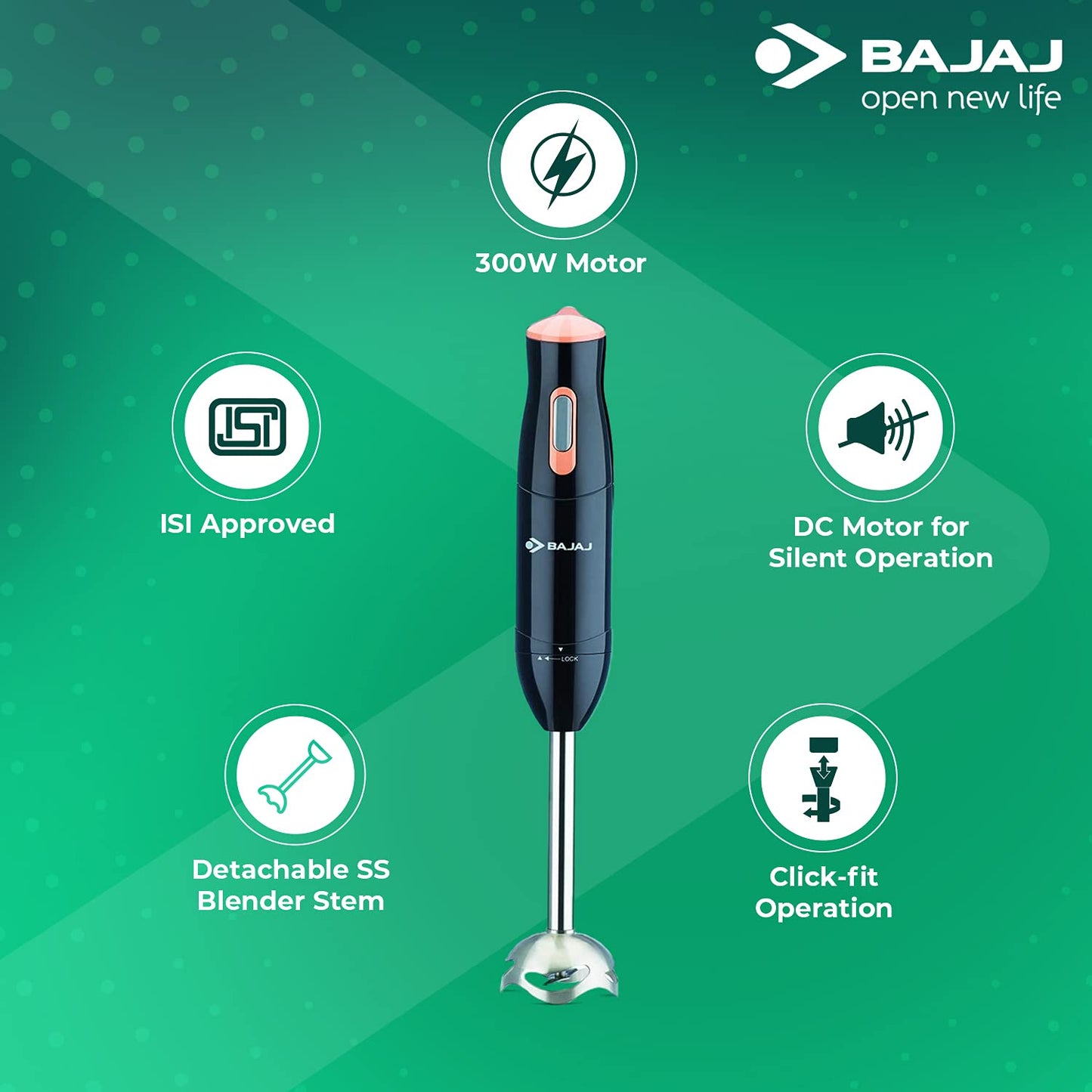 Bajaj HB 21 300 Watts Hand Blender - 410535 - 6