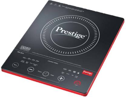 Prestige PIC 1900 Watt Induction Cooktop (Black, Red) – Rasoi