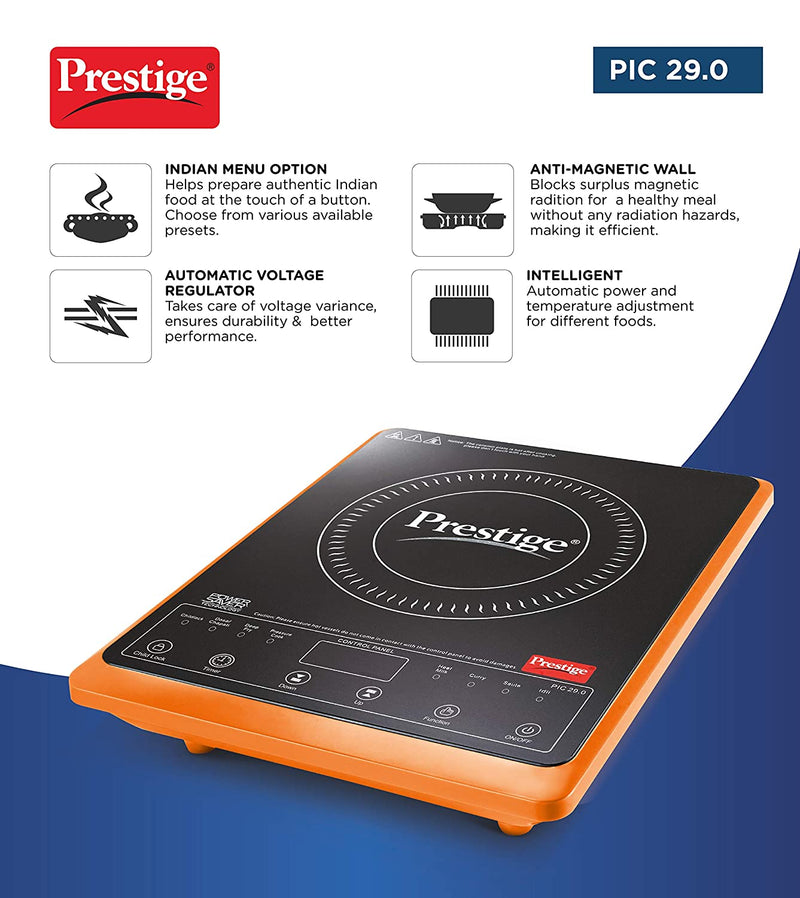 Prestige PIC 29.0 2000 Watt Induction Cook-top (Orange)