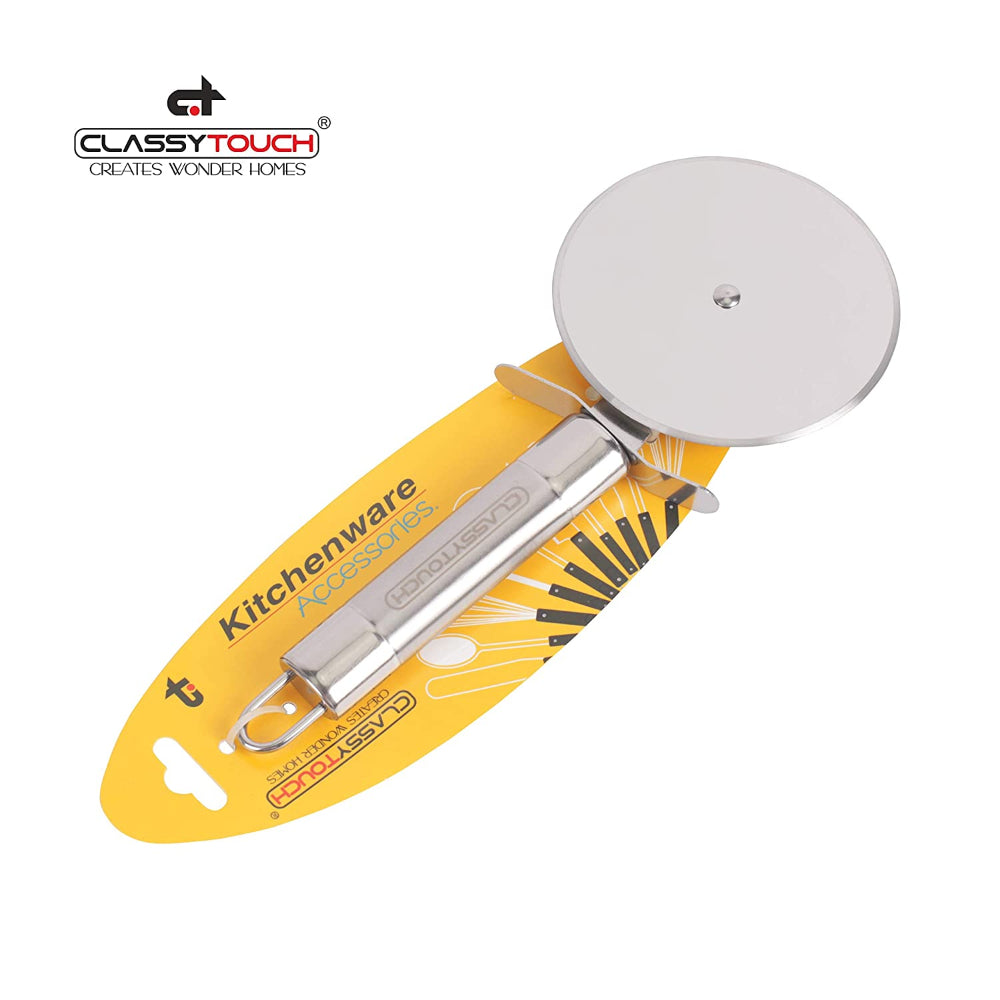 Classy Touch Stainless Steel Pizza Cutter - 6