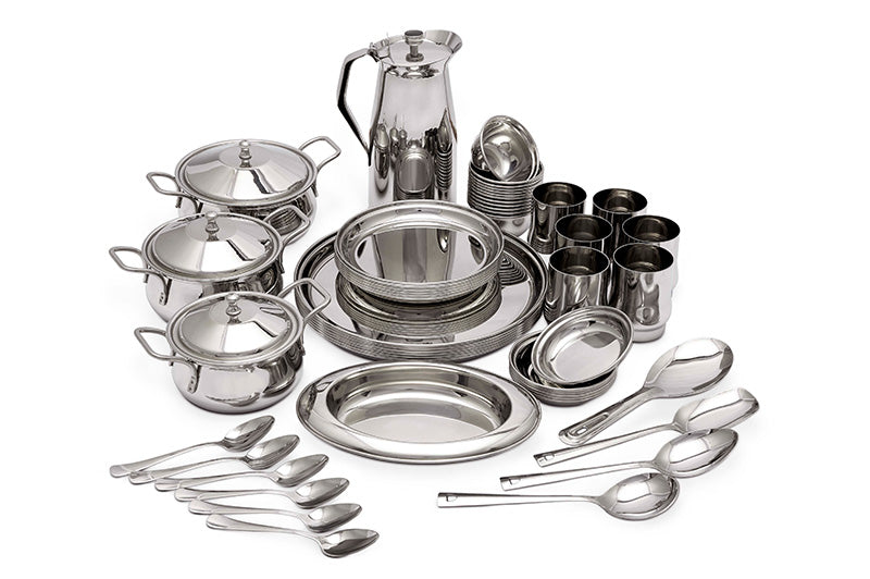 Mirror 51 Pcs Plain Grande Dinner Sets - Main Image
