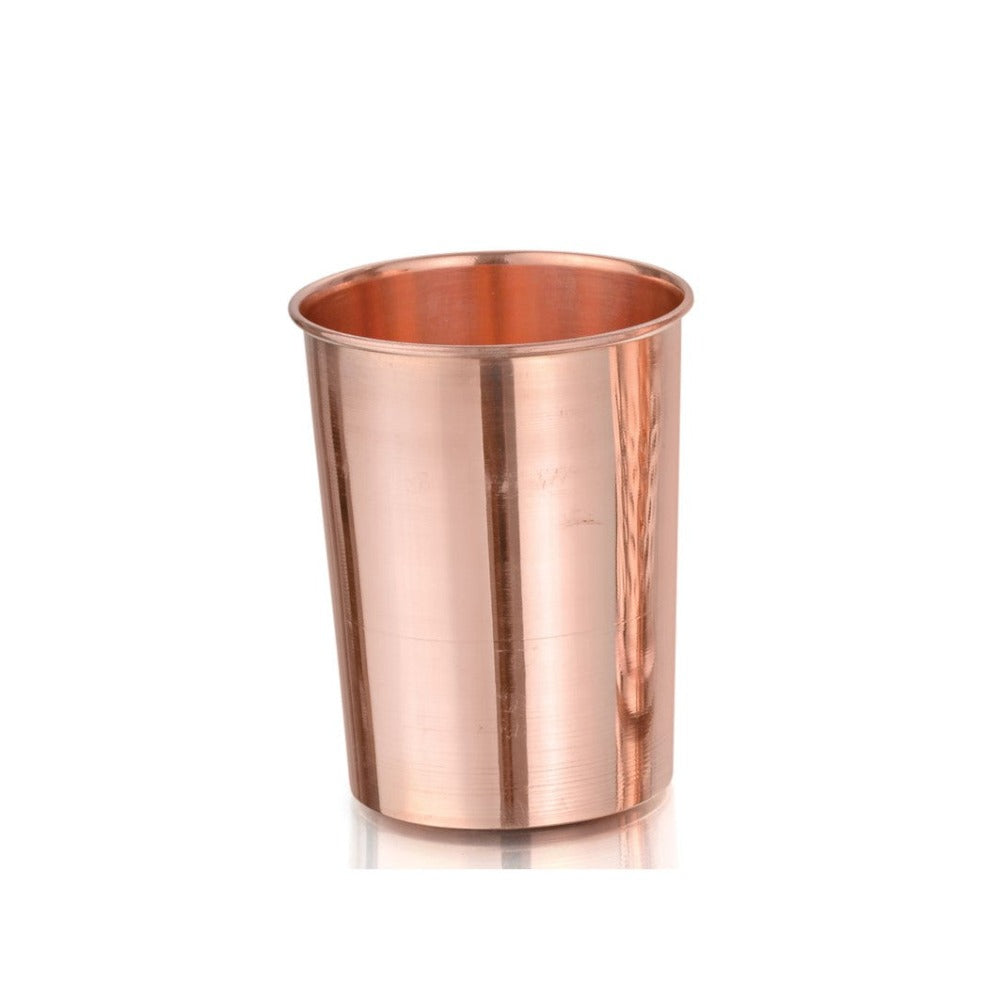 LaCoppera Amrapali 250 ML Plain Copper Water Glass - 8