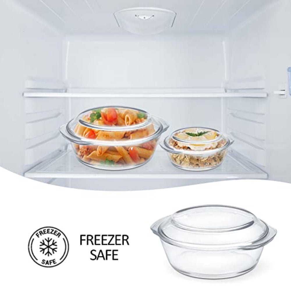 Treo Ovensafe Deep Round Borosilicate Glass Casserole - 7