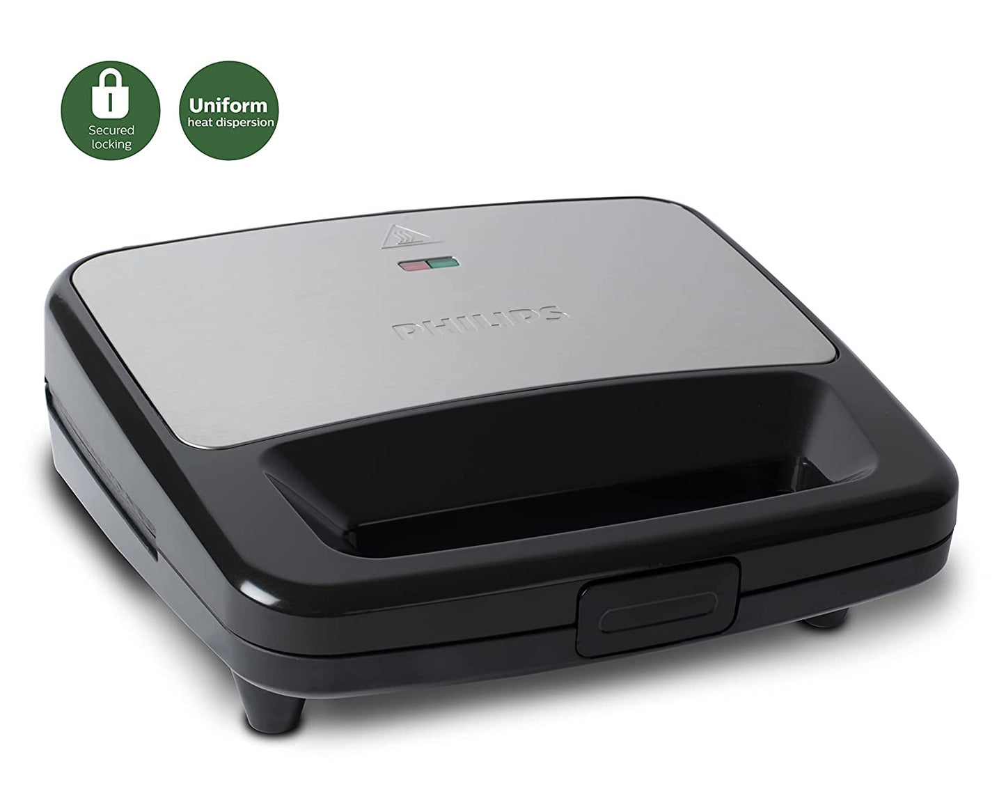 Philips HD2288/00 XL Sized Sandwich Maker, Black with Metallic Finish