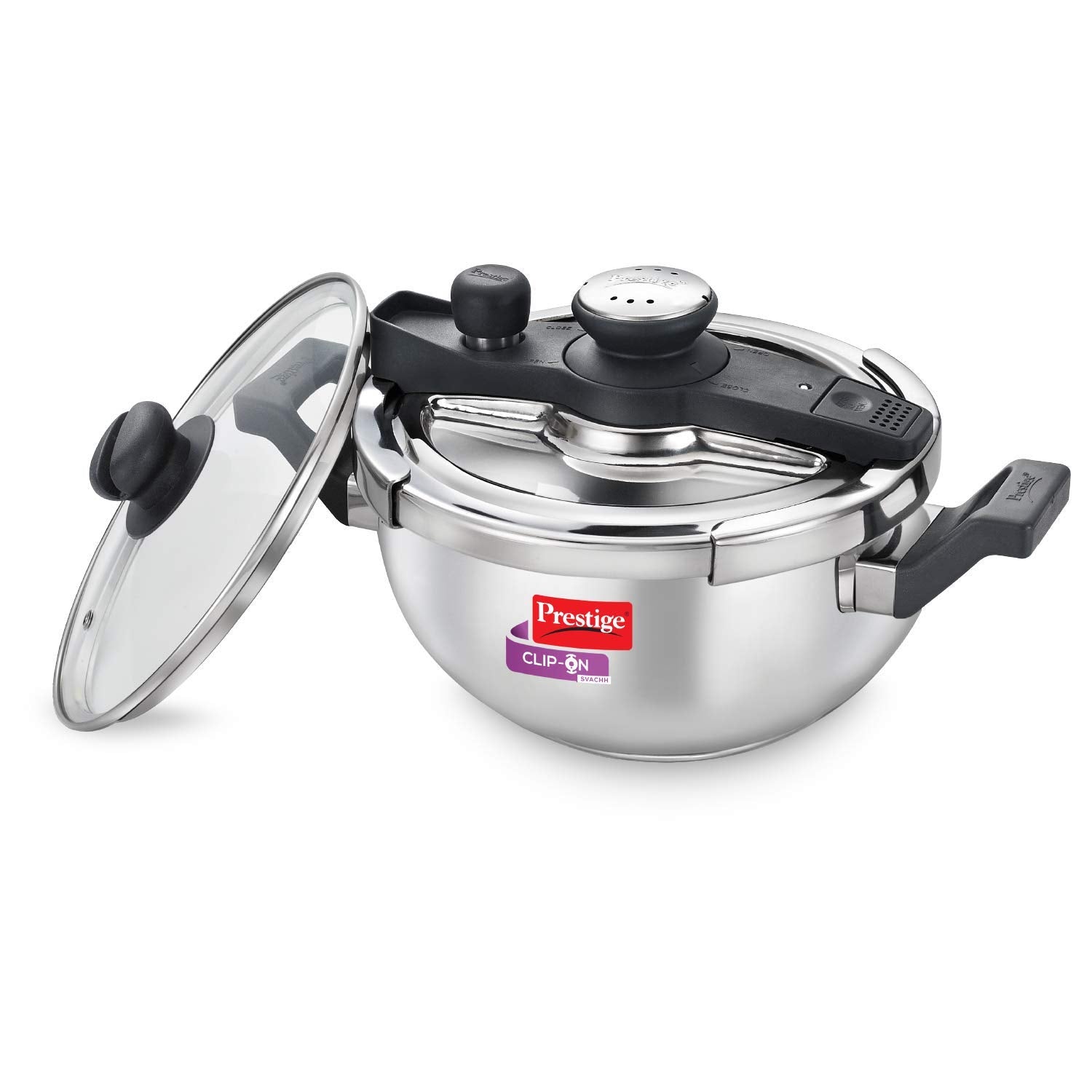 Prestige Clip-on Svachh Stainless Steel Pressure Kadai Cooker