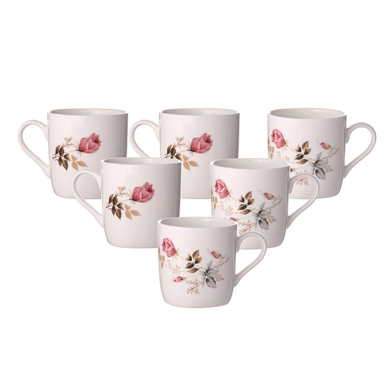 Clay Craft Ceramic Floral 200 ML Coffee & Tea Mugs - 2