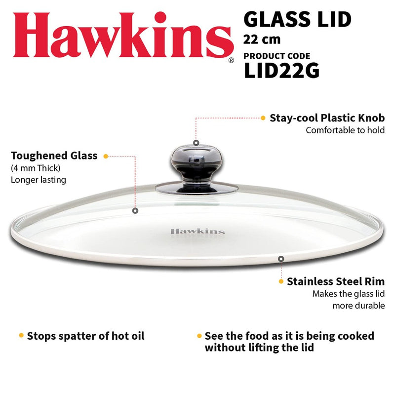 Hawkins 22 CM Glass Lid - 2