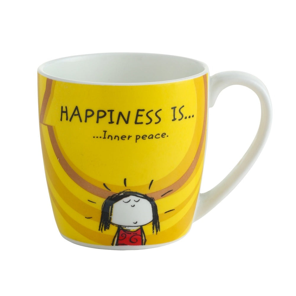 Clay Craft Ceramic Happiness Is... Alton Printed 210 ML Coffee Mug - 6