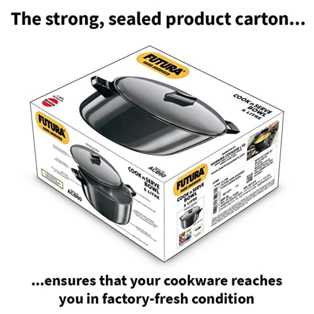 Hawkins Futura Hard Anodised Cook-n-Serve Bowl - 23