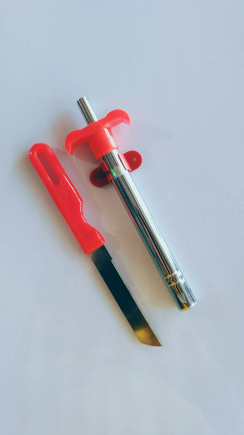 Prestige Gas Lighter PGL 04 (Lighter + Peeler + Knife) Set Of 3Pcs| Red