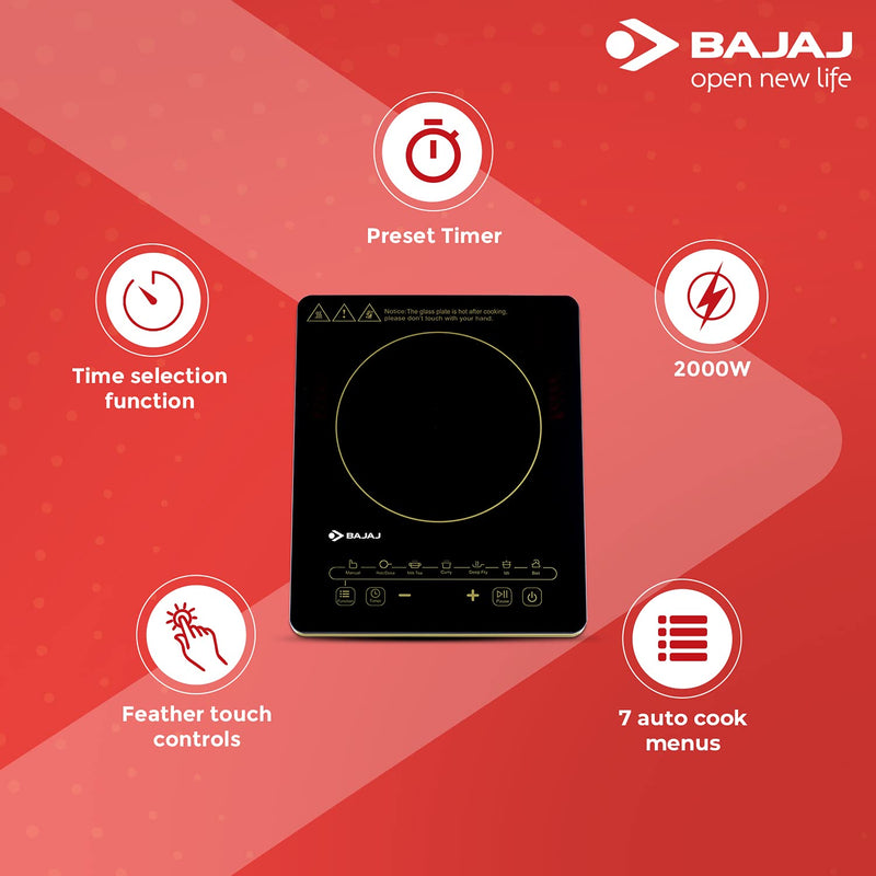Bajaj Magnifique 2000 Watts Induction Cooktop with Pan Sensor - 740300 - 6