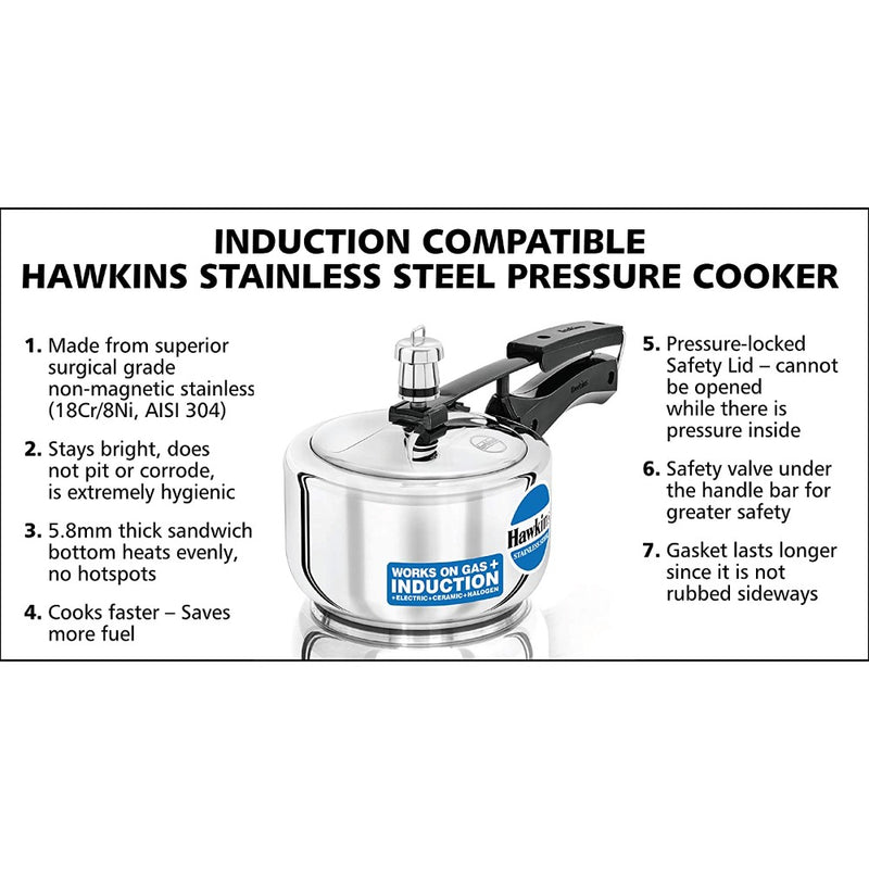 Hawkins Stainless Steel Pressure Cookers - 4
