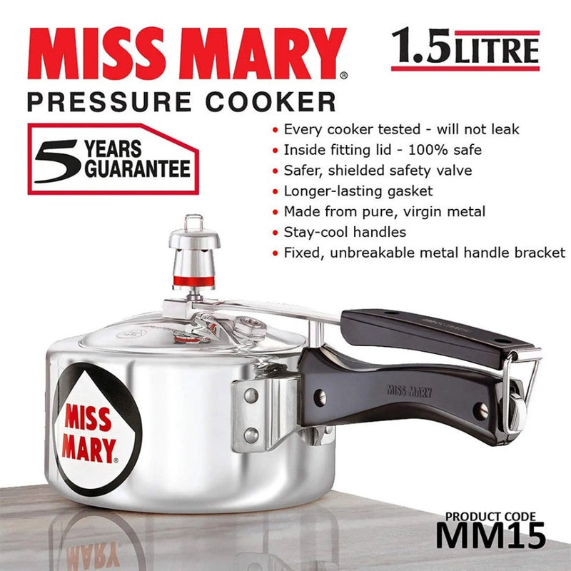 Hawkins Miss Mary Aluminum Pressure Cookers 1.5 L - 2