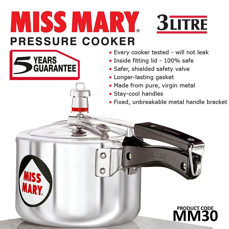 Hawkins Miss Mary Aluminum Pressure Cookers 3 L - 10