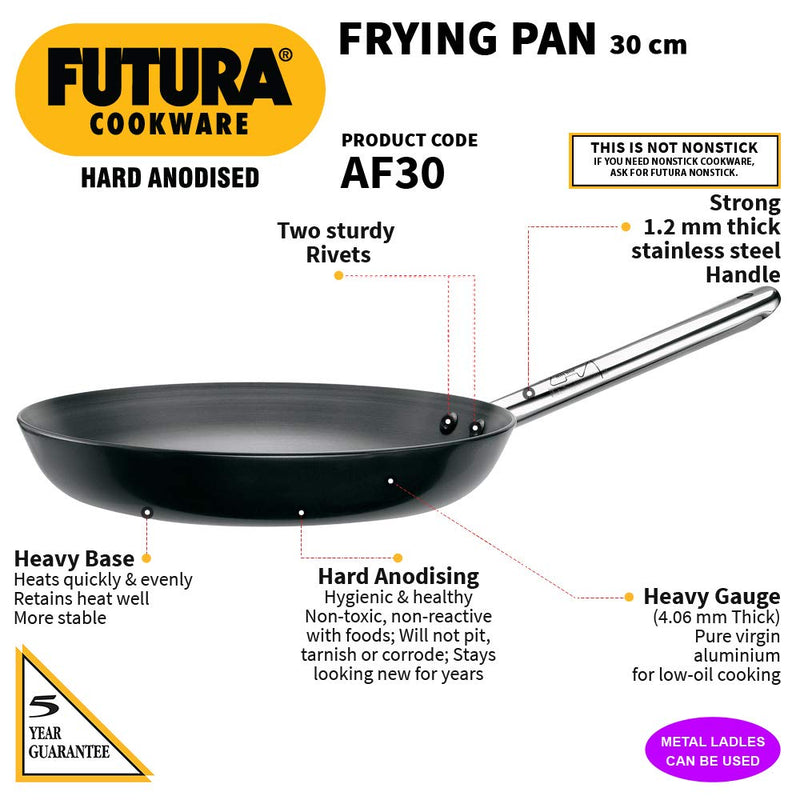 Hawkins Futura Hard Anodised 30 cm Frying Pan - 3
