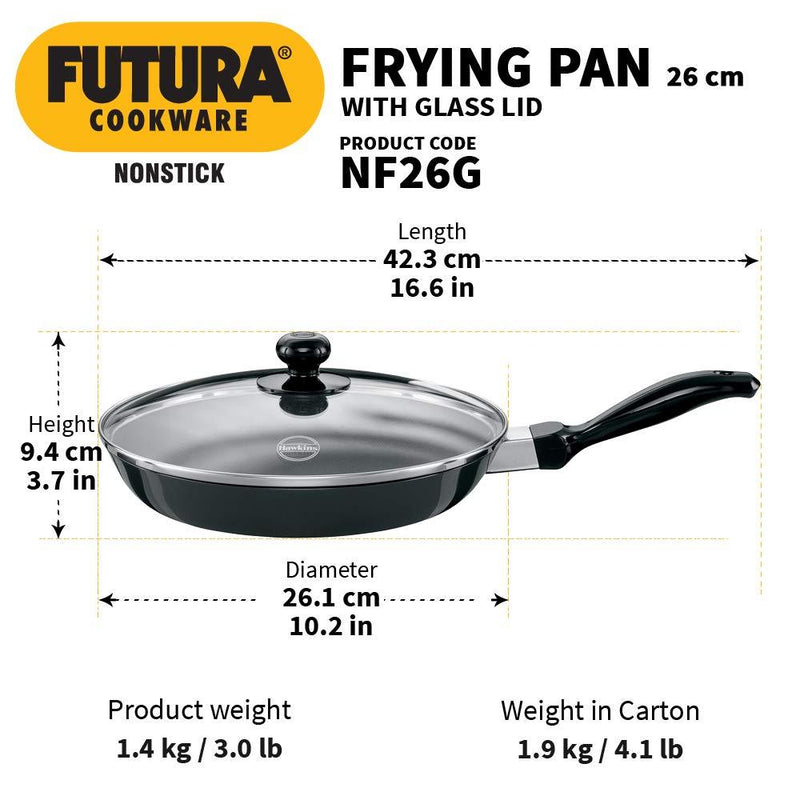 Hawkins Futura Non-Stick Frying Pan with Glass Lid 26 cm - 11