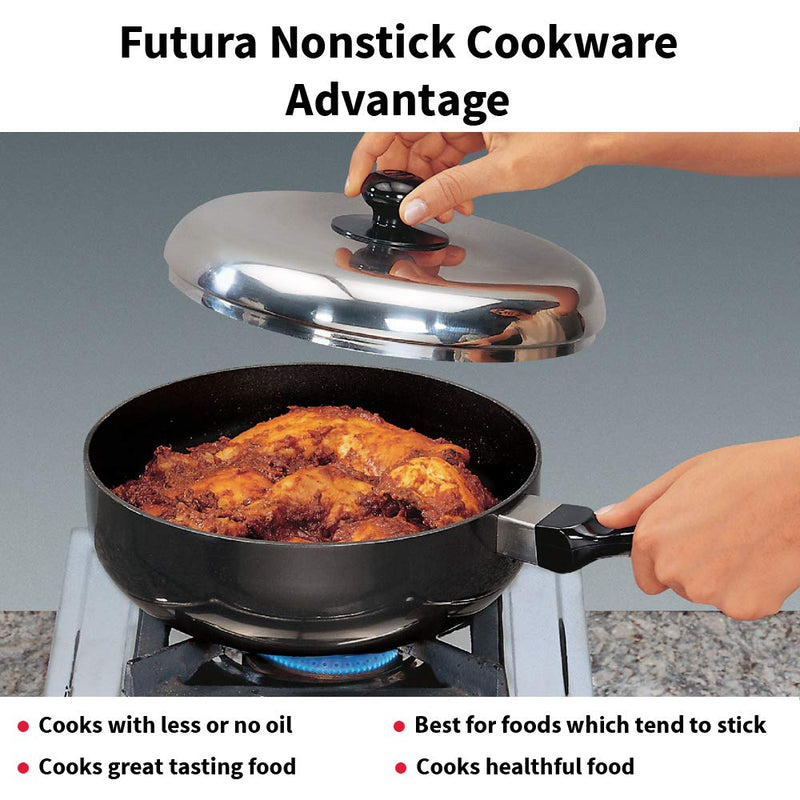 Hawkins Futura Non-Stick 2.5 Litre All-Purpose Pan with Stainless Steel Lid - 4
