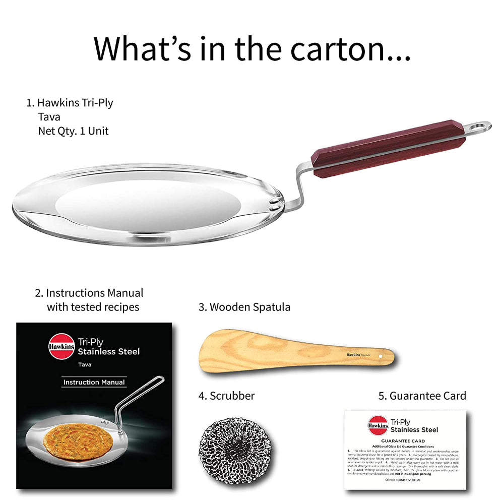 Hawkins Tri-Ply Stainless Steel 24 cm Tava - 7