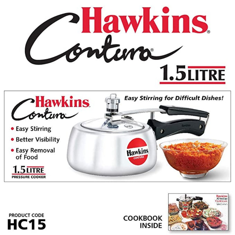 Hawkins Contura Aluminium 1.5 Litres Pressure Cookers - 2