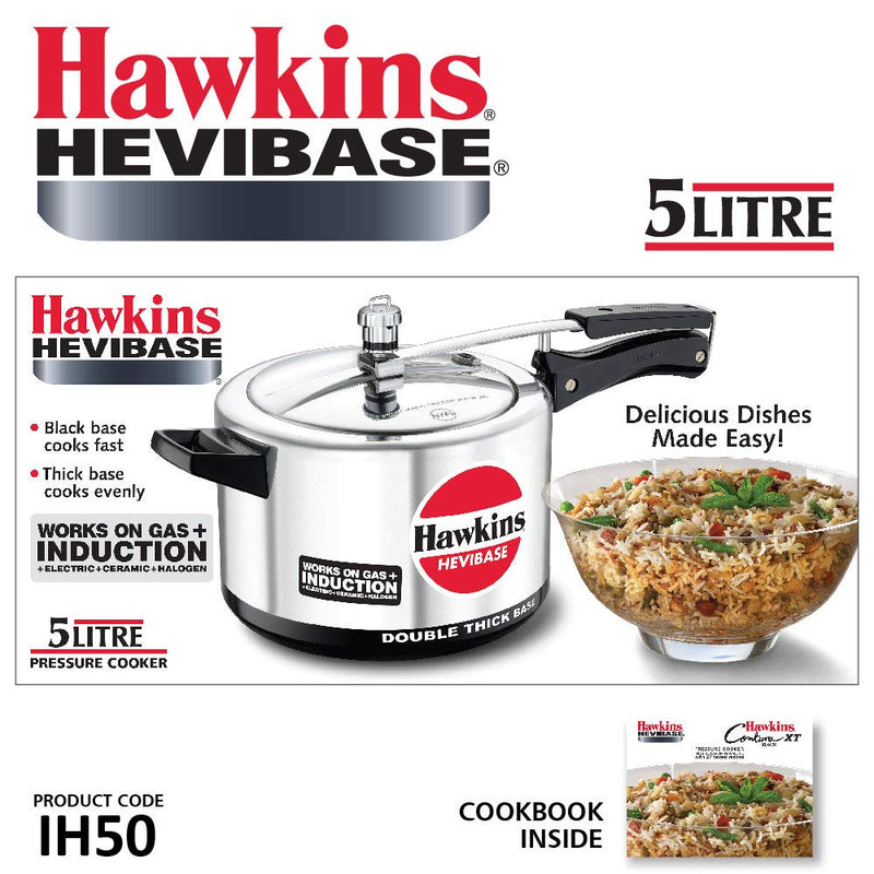 Hawkins Hevibase Aluminium 5 Litres Pressure Cookers - 11
