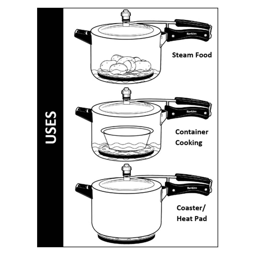 हॉकिन्स प्रेशर कुकर स्टेनलेस स्टील ग्रिड | चाँदी | 1 पीसी