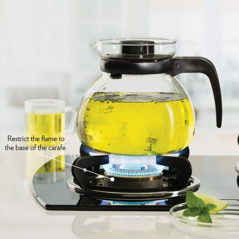 Borosil Carafe Flame Proof Glass Kettle With Stainer, 1.5L