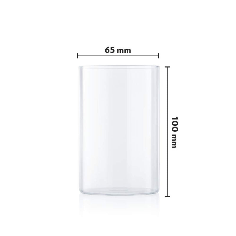 Borosil Vision Glass Set, 295 ml, Set of 6, Transparent