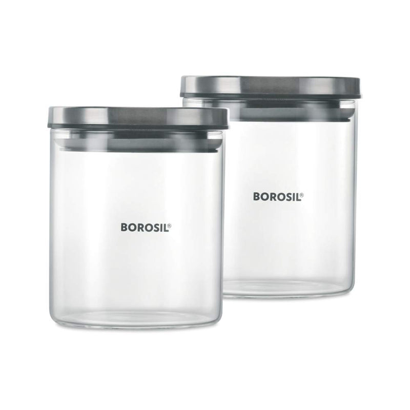 Borosil Classic 600 ML Glass Storage Jar - 2