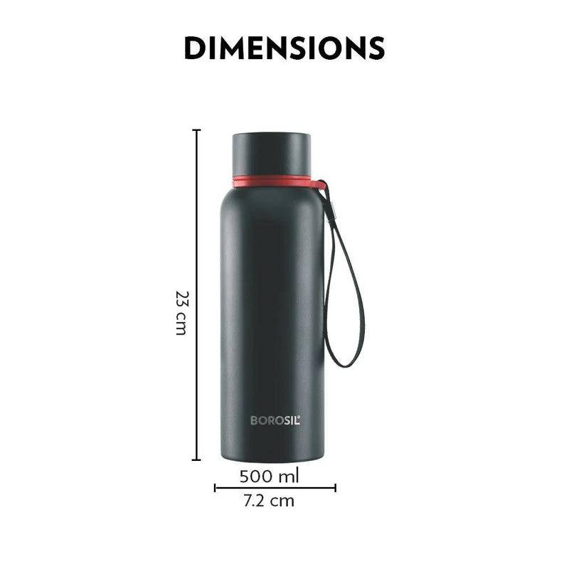 Borosil Stainless Steel Hydra Trek Vacuum Insulated Flask Water Bottle - 3
