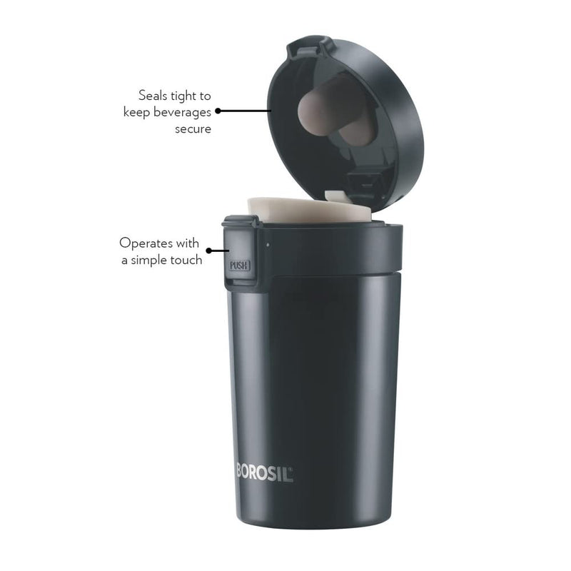 Borosil Hydra 300 ML Coffeemate Vacuum Insulated Stainless Steel Travel Mug - 5