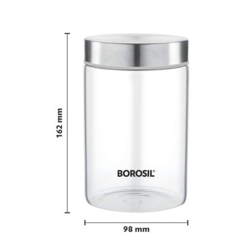 Borosil Endura Storage Glass Jar with SS Lid - 900 ML - 7