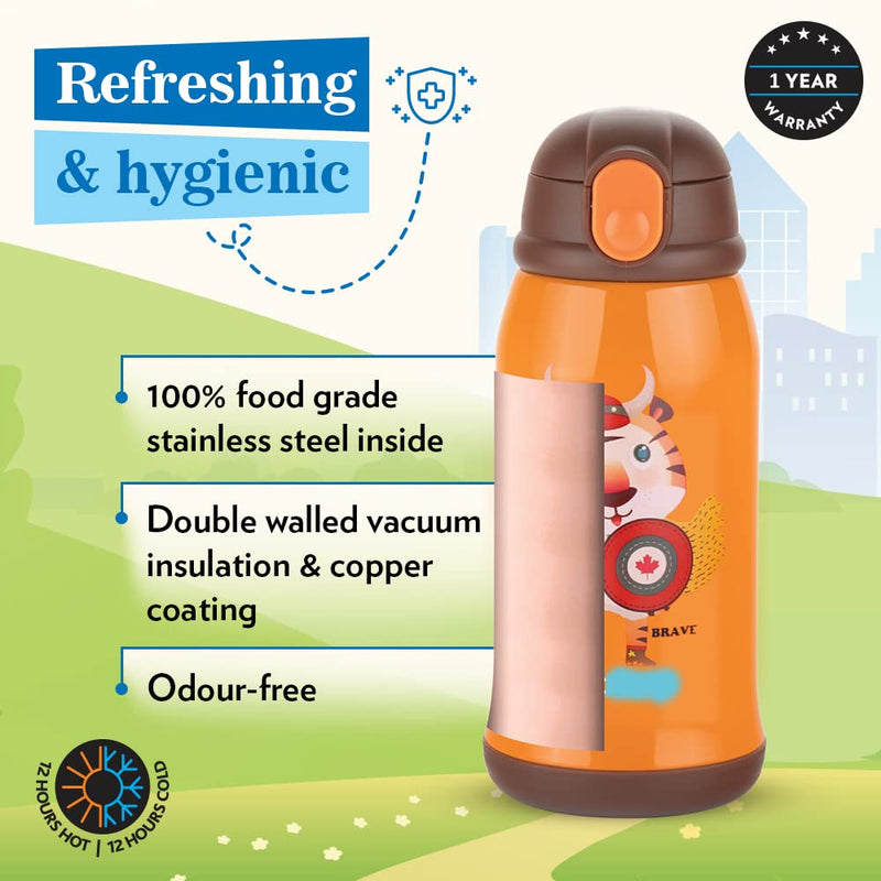 Borosil Hydra Tigry Vacuum Insulated Water Bottle for Kids - 5