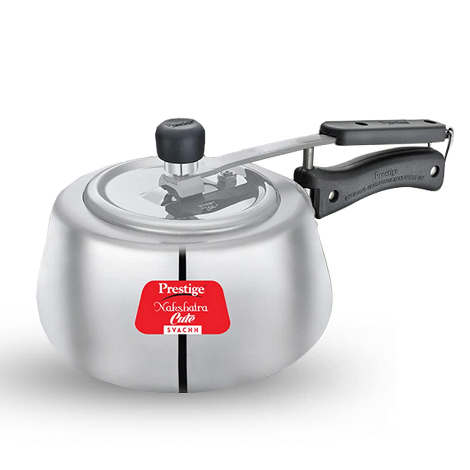Prestige Svachh Nakshatra Cute Aluminium Pressure Cooker Gas Induction Compatible Silver