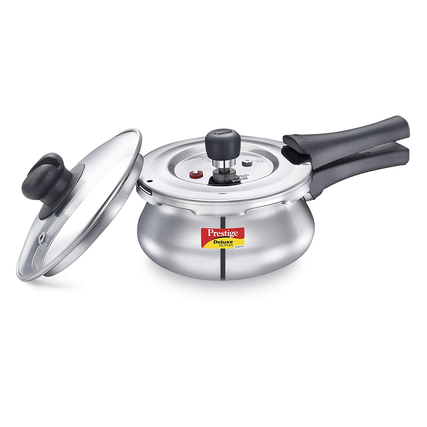Prestige Deluxe Alpha Svachh Stainless Steel Handi Pressure Cooker