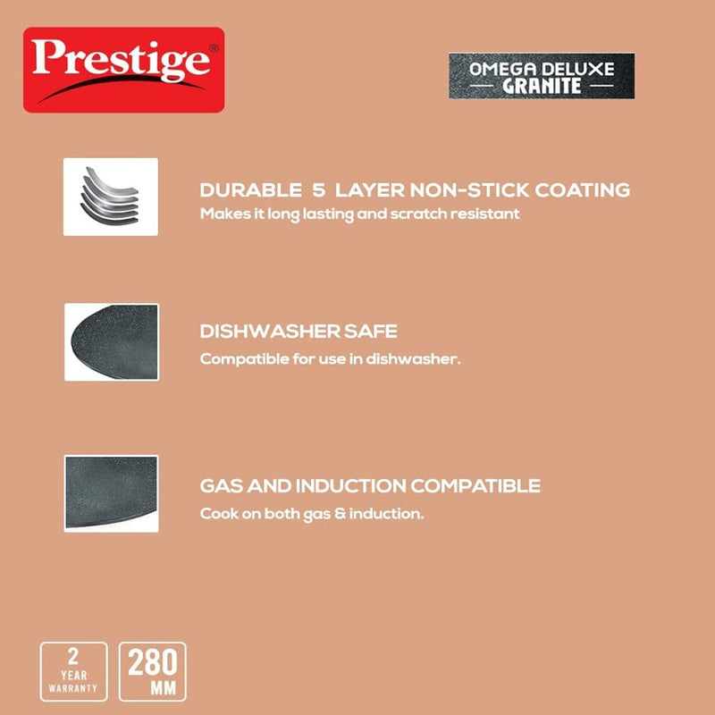 Prestige Omega Deluxe Granite Flat Dosa Tawa - 36861 - 5