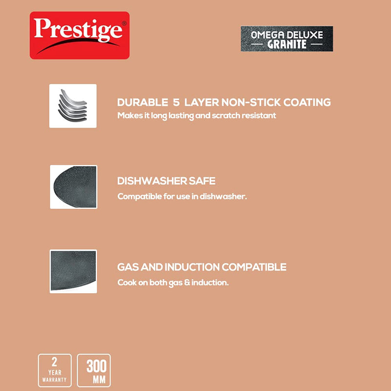 Prestige Omega Deluxe Granite Flat Dosa Tawa - 36862 -4