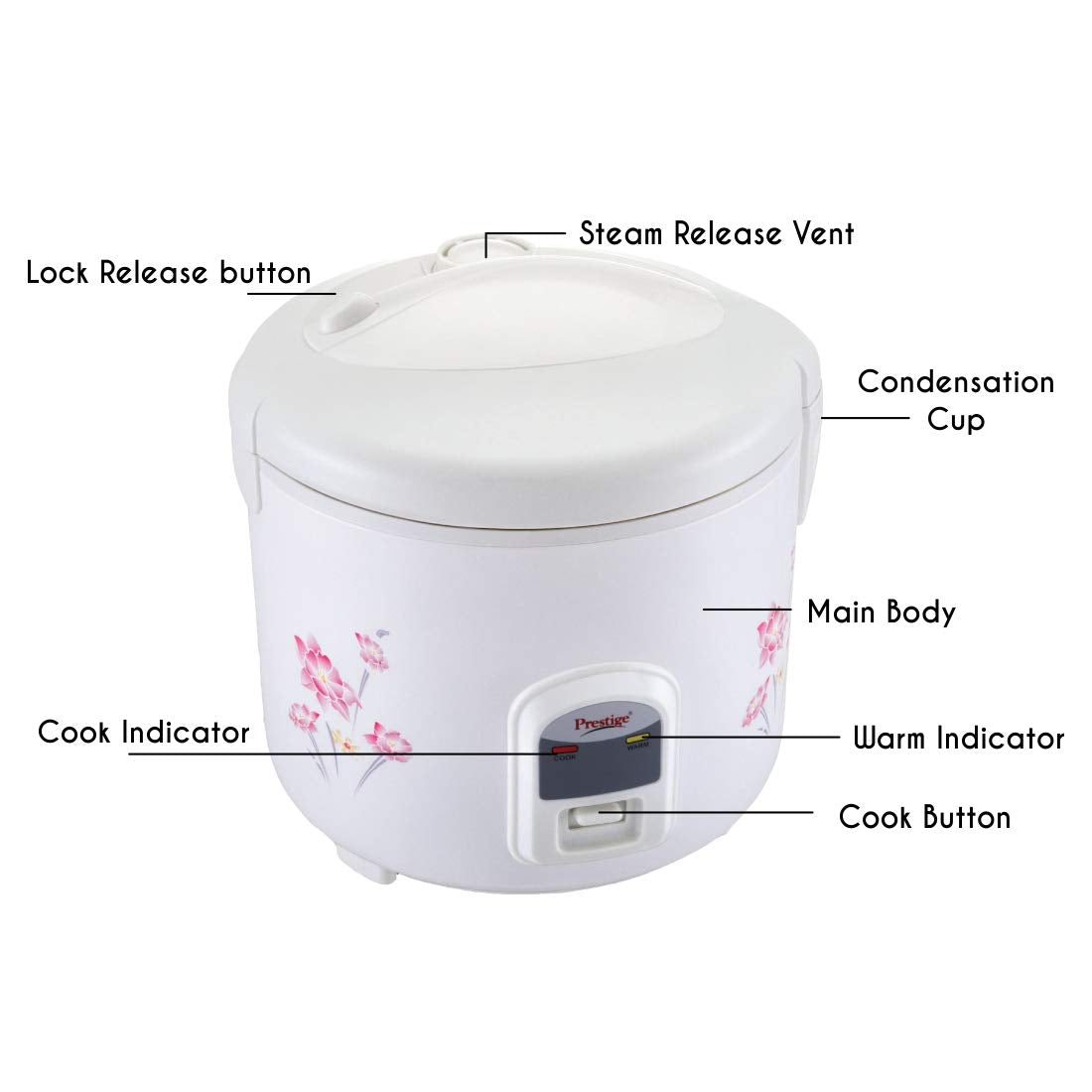 Prestige PRWCS 1.8 700-Watt Electric Rice Cooker