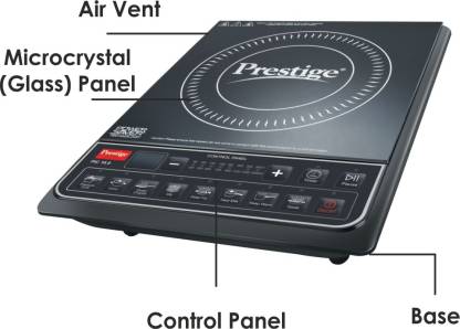 Prestige PIC 16.0+ 1900 - Watt Induction Cooktop with Push button (Black)