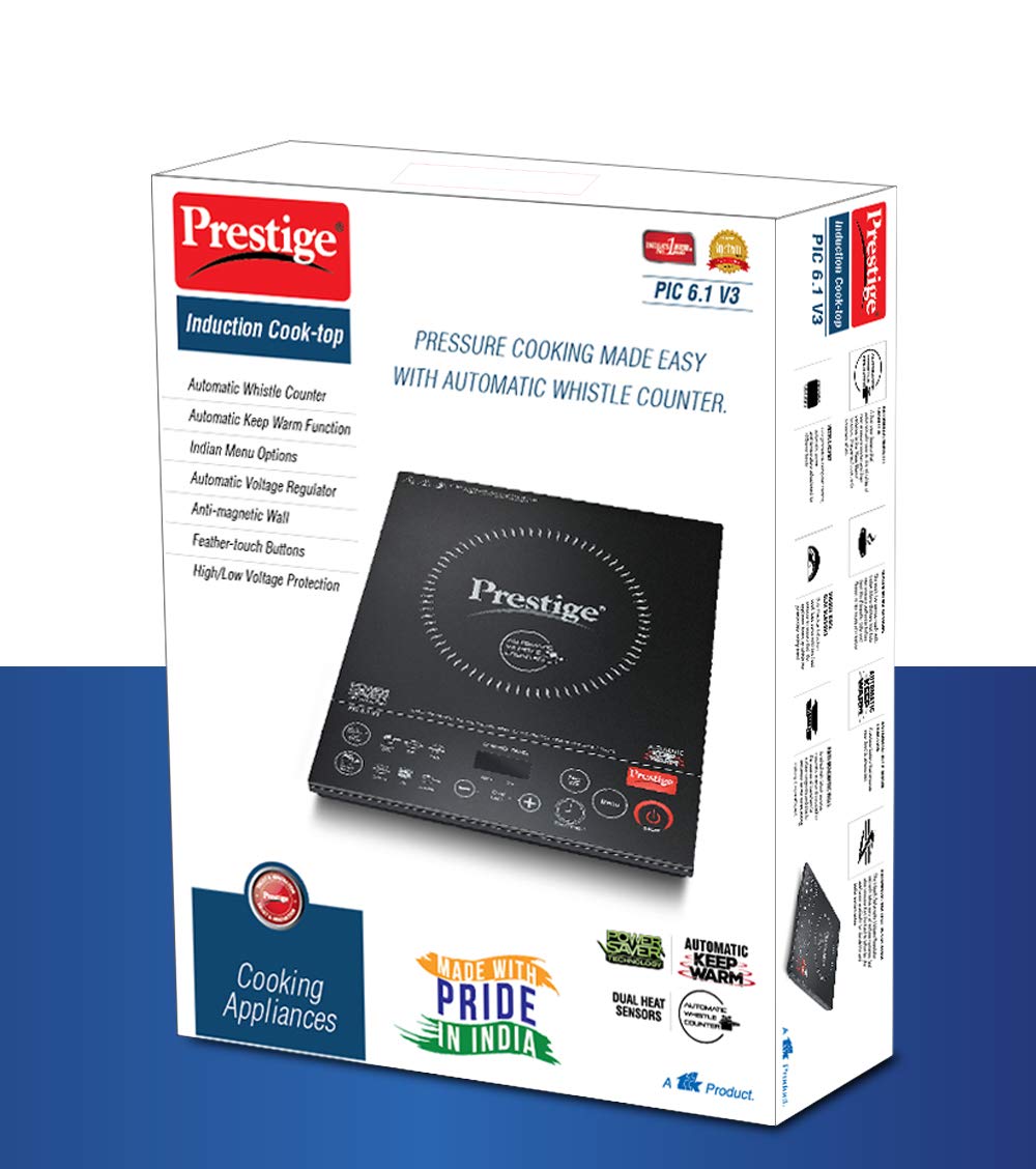प्रेस्टीज PIC 6.1 V3 2200 वॉट इंडक्शन कुकटॉप टच पैनल के साथ (काला)