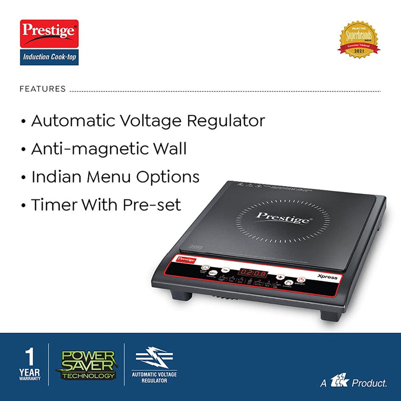 Prestige Xpress 1200 Watt Induction Cooktop with Ceramic Plate - 3